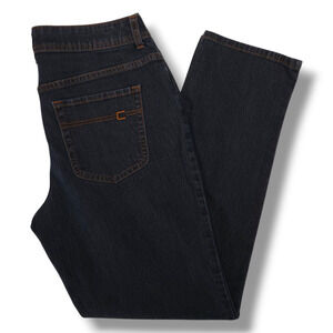 EUC Chico's High Rise Straight Leg Denim Ankle Jeans Sz 0.5 [5-6]x28 Dark Indigo